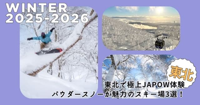 【2025-26 / 東北】パウダースノーが魅力のスキー場3選！東北で極上JAPOW体験
