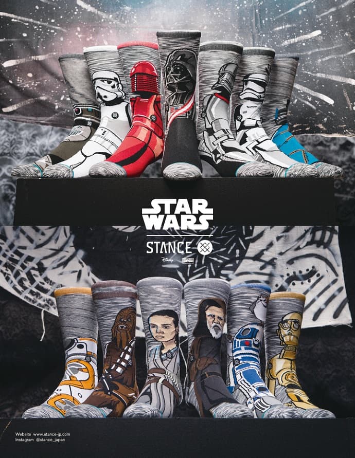 ソックスブランド「STANCE」 スター・ウォーズと公式コラボのソックス11月1日に発売。