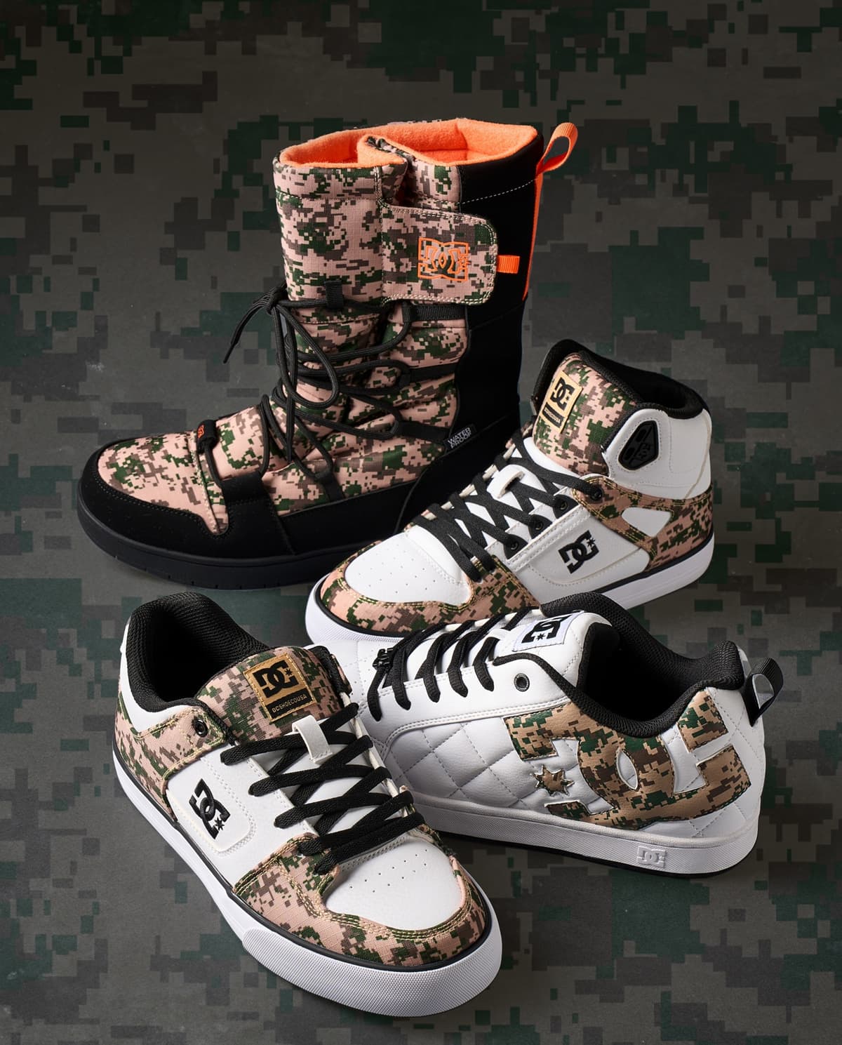 DC Shoes、デジタルカモ柄を大胆に取り入れた2026年秋冬「DIGITAL CAMO COLLECTION」登場。オリジナルバンダナがもらえるキャンペーンも開催