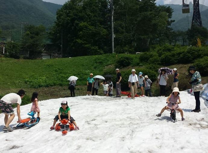 北志賀竜王 夏の雪遊び広場開催！