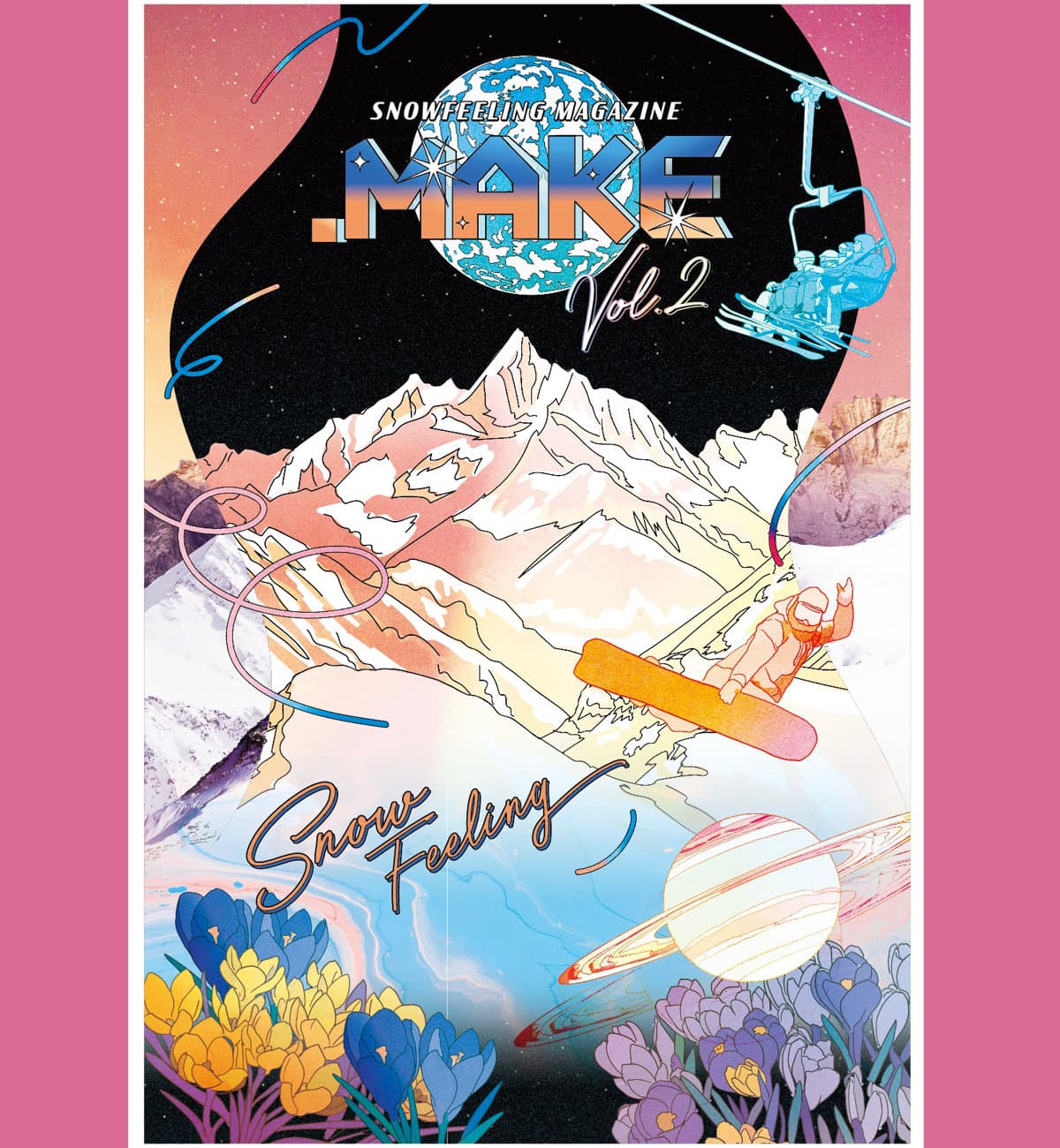 雪山を舞台に輝き続ける女性アスリートたちとともに表現したタブロイドマガジンSNOWFEELING MAGAZINE『.MAKE』Vol.2の予約販売が2022年12月5日より開始。