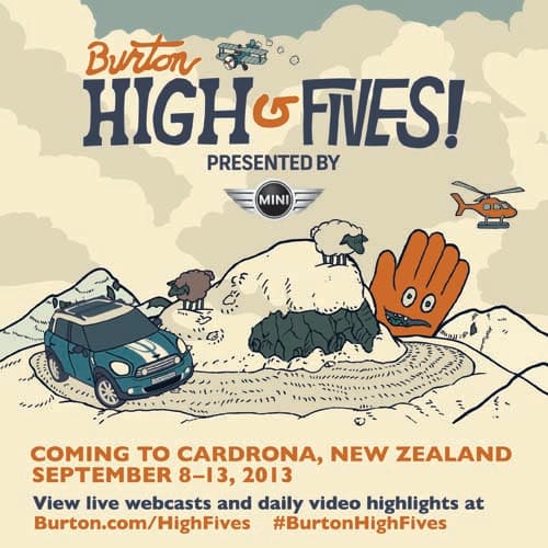 【2013 BURTON HIGH FIVES】スロープスタイルのファイナルをライブ配信！