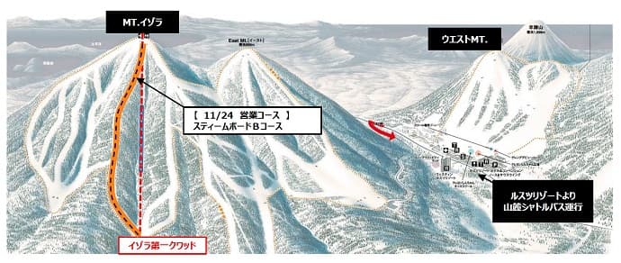 いよいよ明日11/24（土）「ルスツリゾートスキー場」営業開始！