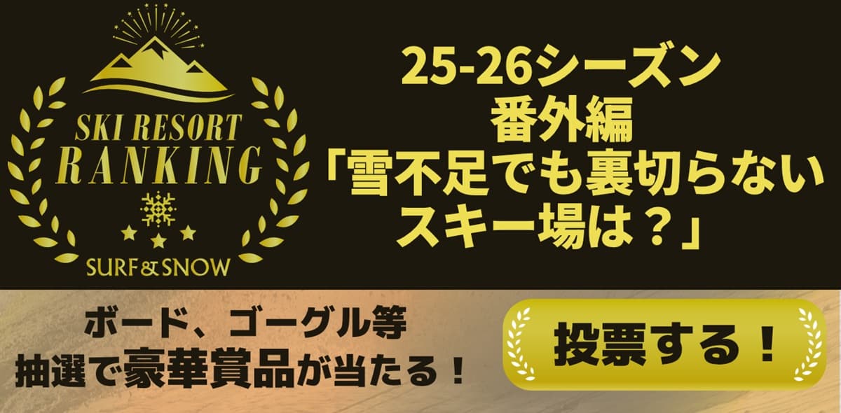 【投票締切まであと3日】雪不足でも“裏切らなかった”ゲレンデは？スキー場ランキング投票は5/31まで！