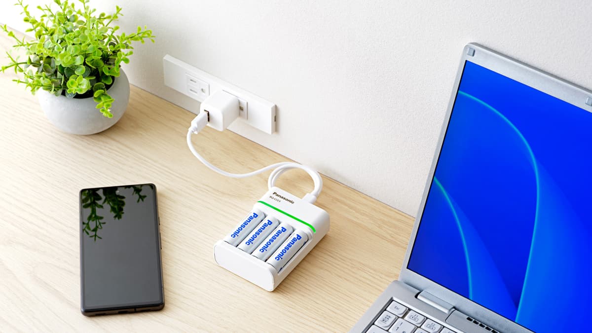 エネループ対応のUSB Type-C急速充電器が登場　単3形2本を約1.5時間で充電