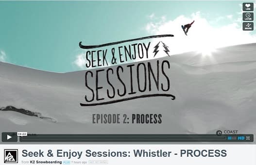 K2 Snowboarding Seek & Enjoy Episode 2 "PROCESS"無料配信！