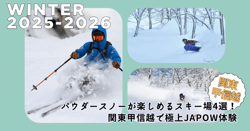 【2025-26】パウダースノーが楽しめるスキー場4選！関東甲信越で極上JAPOW体験