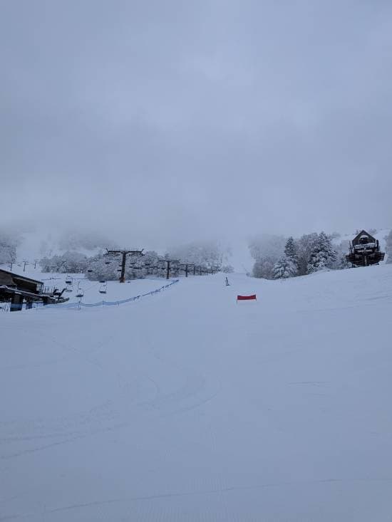 寒いけど雪質よし