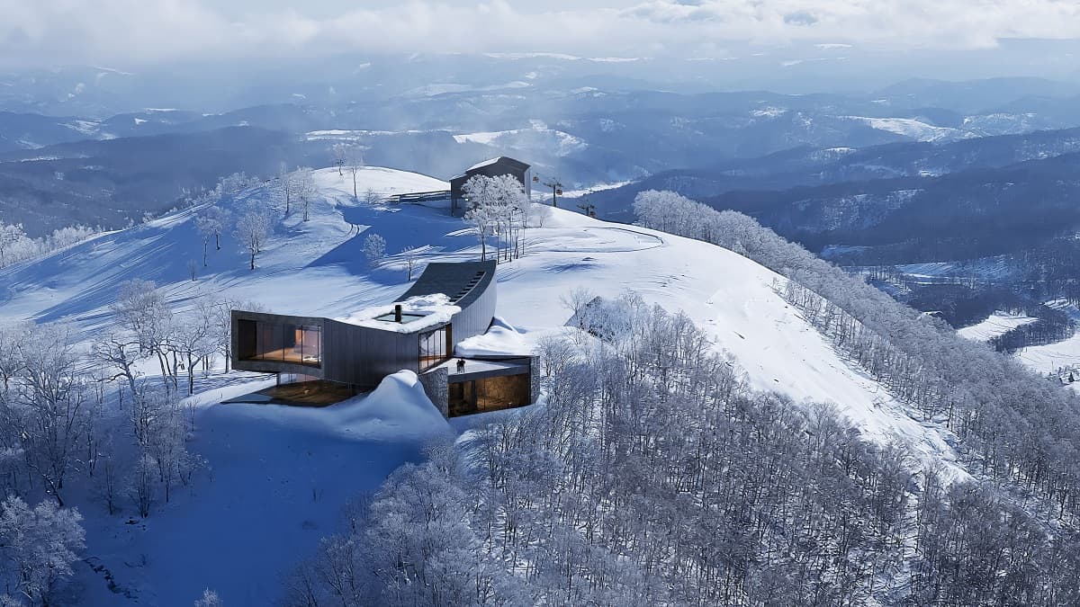 ノルウェーの建築デザイン事務所 「Snøhetta(スノヘッタ)」が手掛ける、北海道・ルスツリゾートのスキー場山頂のヴィラ「NOT A HOTEL RUSUTSU」を全世界同時に販売開始