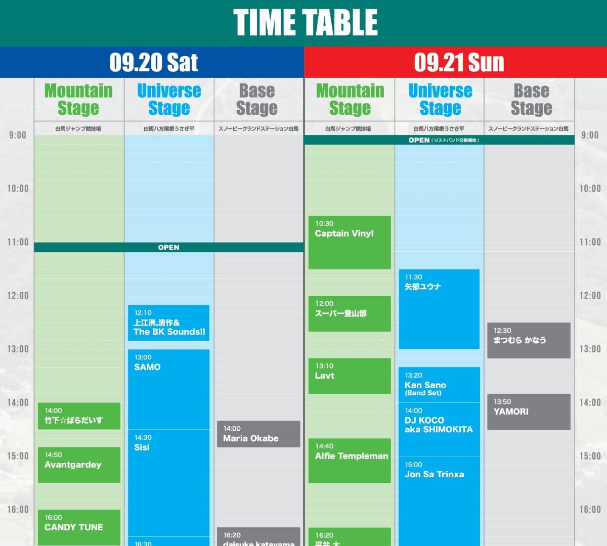 白馬ジャンプ競技場と標高1,400mの山の上がフェス会場となる「HAKUBA Mountain Festival 2025」 - 画像3