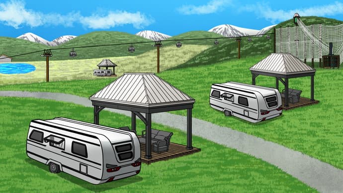 栂池高原にトレーラー型グランピング「GLAMPING FIELD TSUGAIKE」が8月14日(土)オープン。