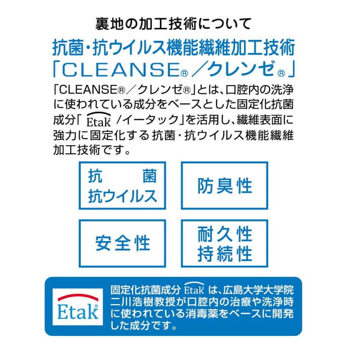 抗菌・抗ウィルス加工素材『クレンゼ』を採用した 飛沫感染防止対策グッズが「eb's」より新発売。 - 画像3
